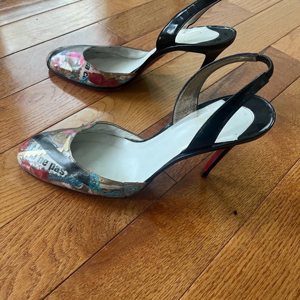 Christian Louboutin slingbacks. Size 41.5